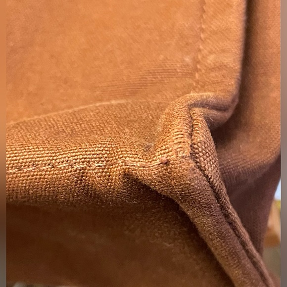 Authentic Hermes Large Vintage Rust and Navy Canvas Tote Bag - Picture 14 of 16